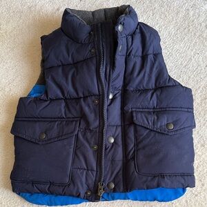 Baby gap down alternative navy blue puffer vest